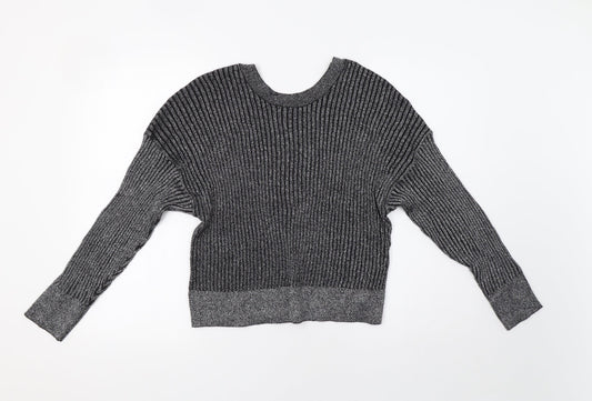 Womens UK Size 10 Topshop Grey Pullover Jumper