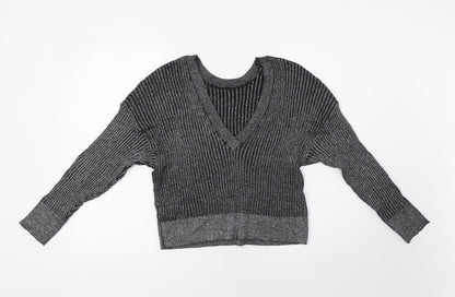 Womens UK Size 10 Topshop Grey Pullover Jumper