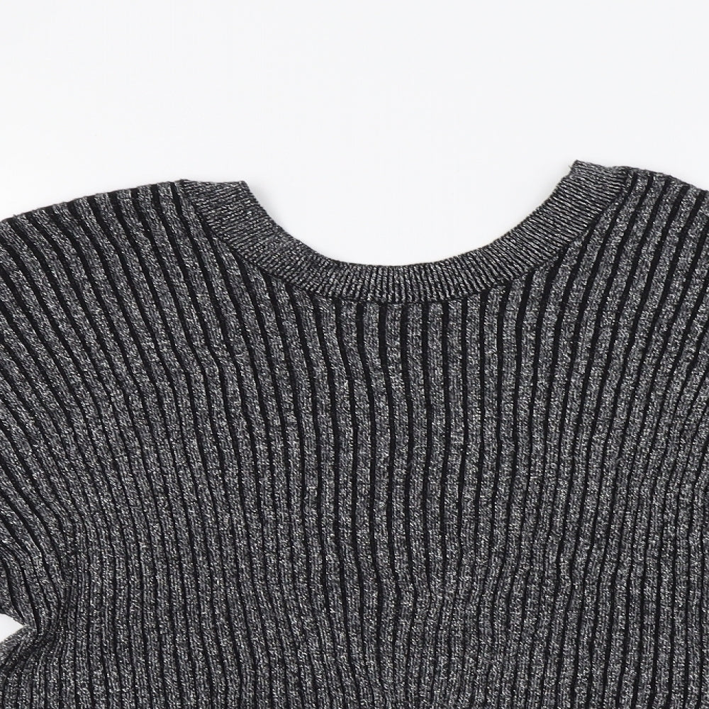 Womens UK Size 10 Topshop Grey Pullover Jumper