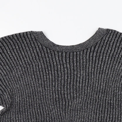 Womens UK Size 10 Topshop Grey Pullover Jumper