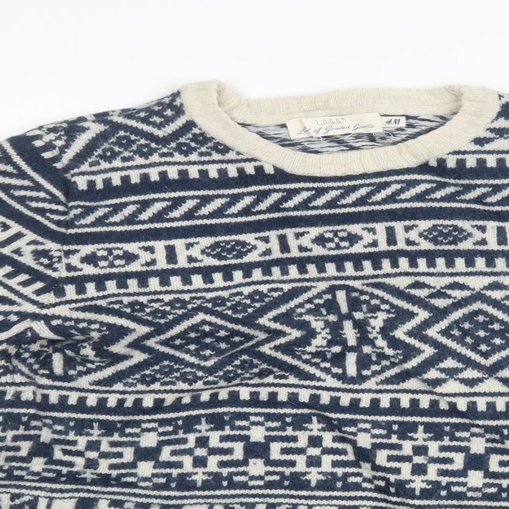 Mens UK Size  H&M Multicoloured Pullover Sweatshirt