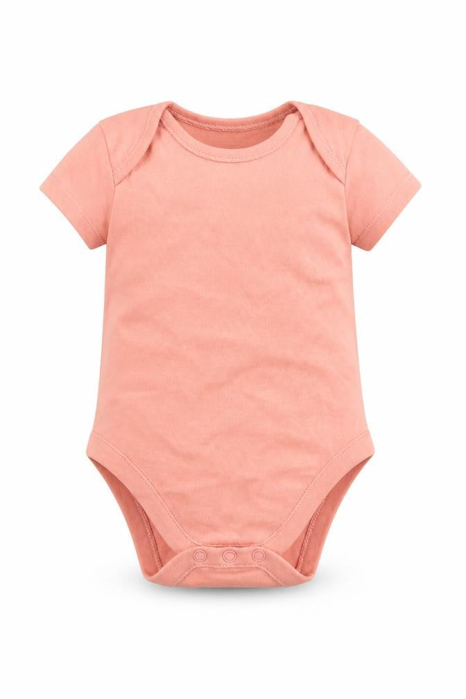 Front view of George girls’ pink babygrow one-piece, size 3-6, months