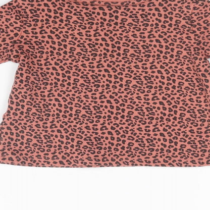 F&F Girls Multicoloured Animal Print  Basic T-Shirt Size 6-9 Months