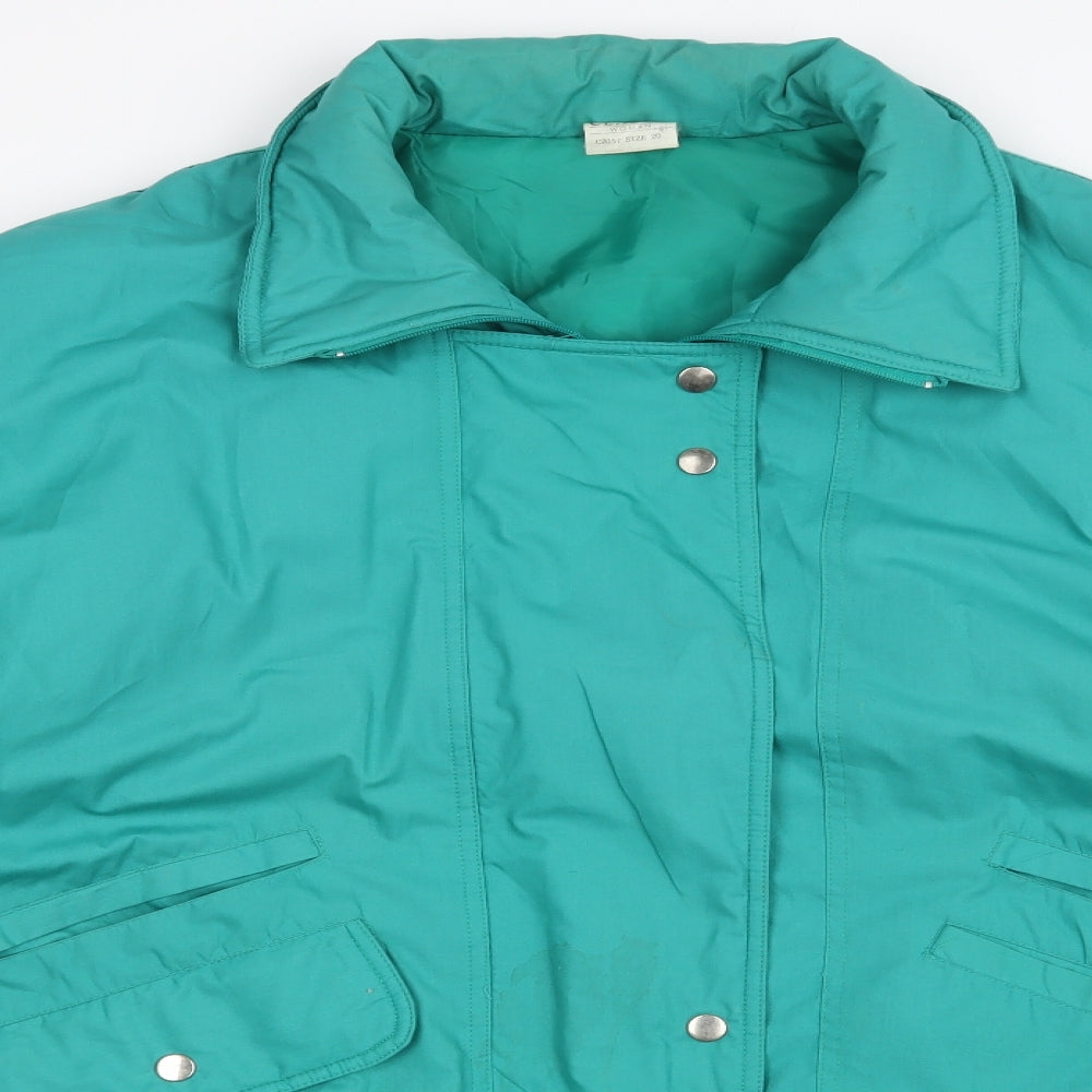 CLASSIC WOMAN Womens Green   Overcoat Coat Size 20