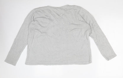 Womens UK Size XL BM Silver Pullover Jumper