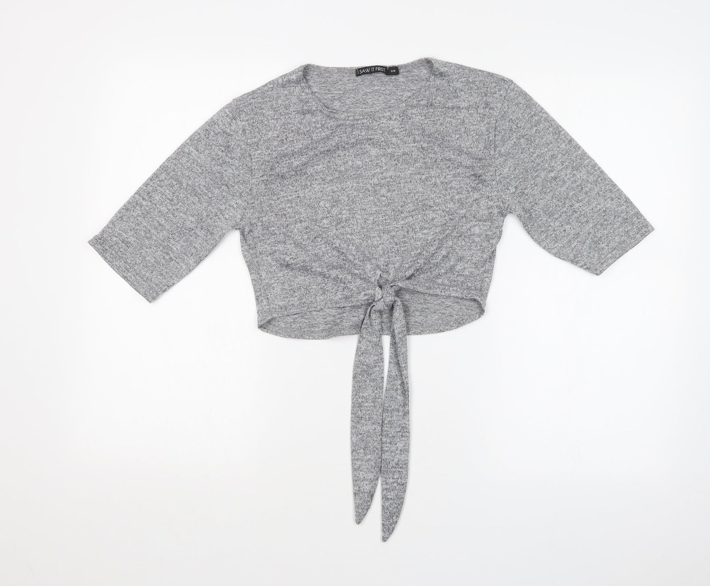 I SAW IT FIRST Womens Grey   Basic T-Shirt Size S