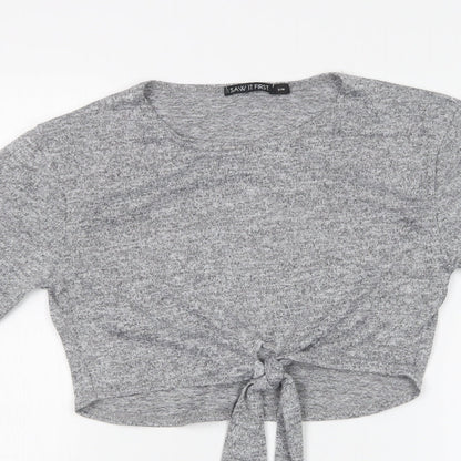 I SAW IT FIRST Womens Grey   Basic T-Shirt Size S