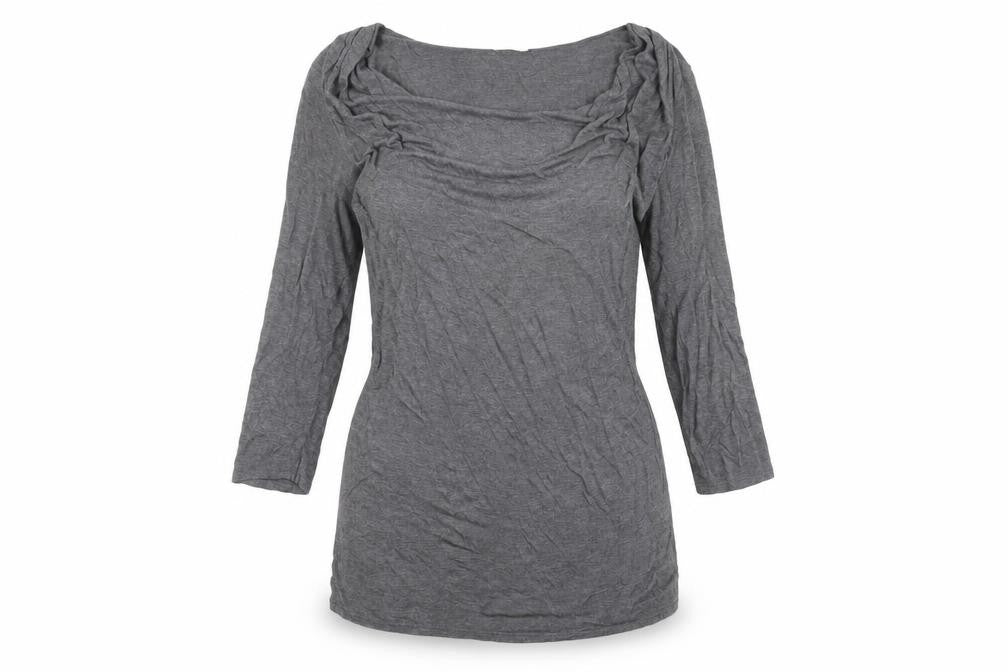 Womens UK Size M Planet Grey Basic Blouse