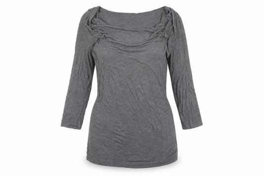 Womens UK Size M Planet Grey Basic Blouse