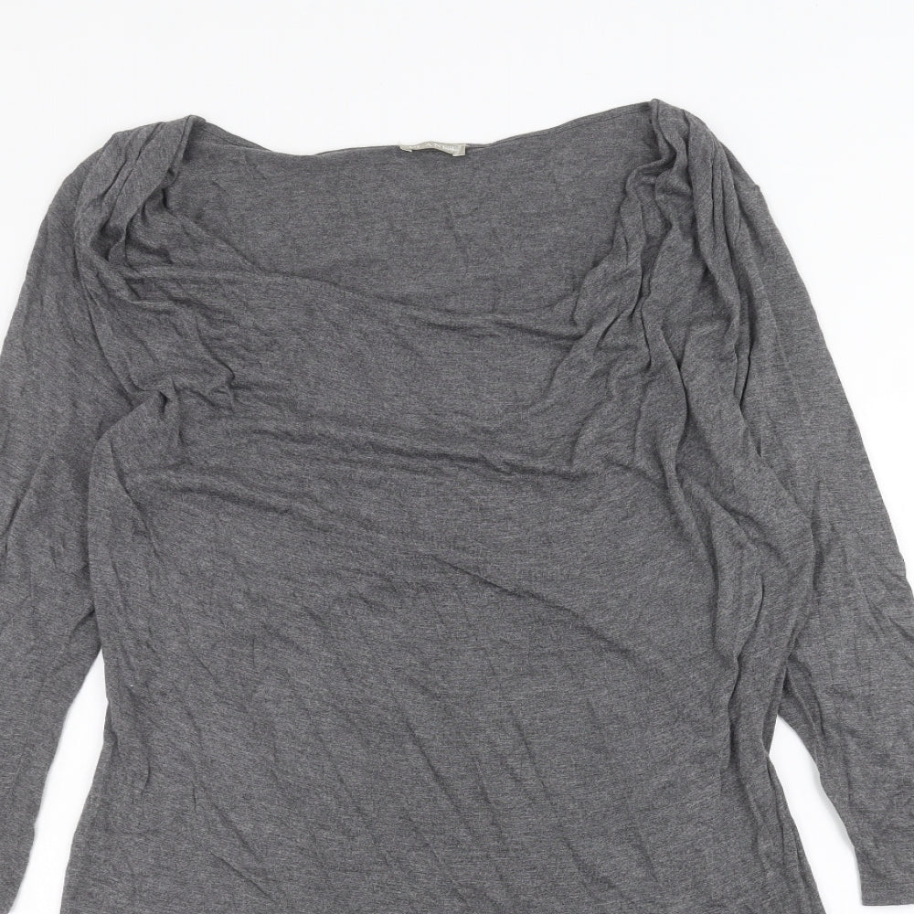 Womens UK Size M Planet Grey Basic Blouse