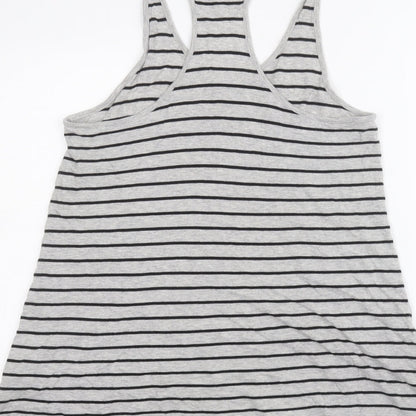 FOREVER 21 Womens Grey Striped  Basic Tank Size S