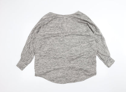 Womens UK Size XL Preworn Grey Basic T-Shirt