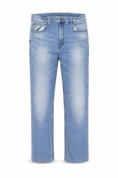 Womens UK Size 34 in Easy Regular Fit Straight Blue Jeans