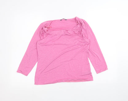 Womens UK Size 12 BHS Pink Basic T-Shirt