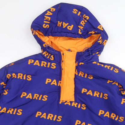 Womens UK Size L FOREVER 21 Blue Parka Coat