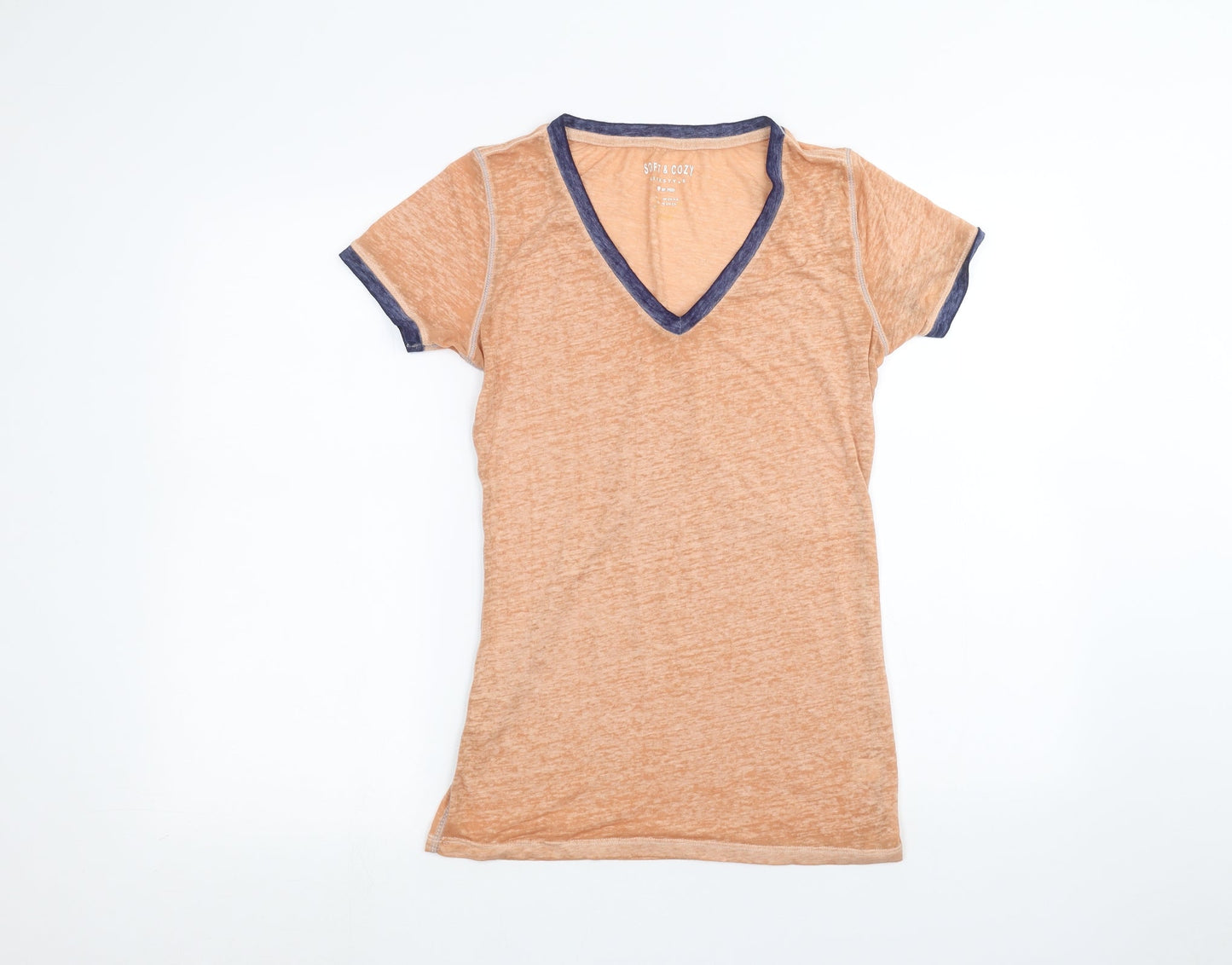 Womens UK Size M Preworn Brown Basic T-Shirt