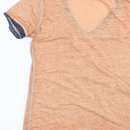 Womens UK Size M Preworn Brown Basic T-Shirt