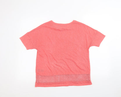 Womens UK Size 10 Very Pink Basic T-Shirt