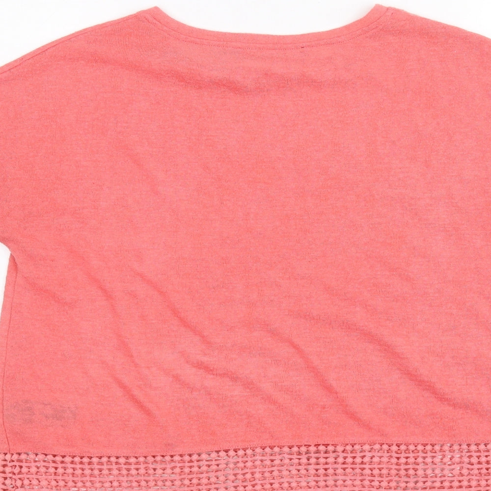 Womens UK Size 10 Very Pink Basic T-Shirt