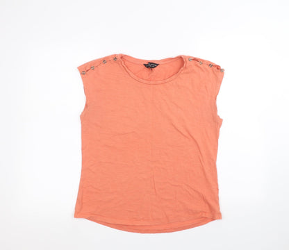 Womens UK Size 12 Dorothy Perkins Orange Basic T-Shirt