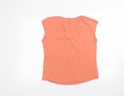 Womens UK Size 12 Dorothy Perkins Orange Basic T-Shirt
