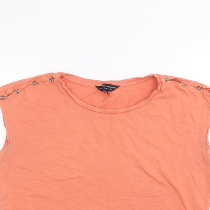 Womens UK Size 12 Dorothy Perkins Orange Basic T-Shirt