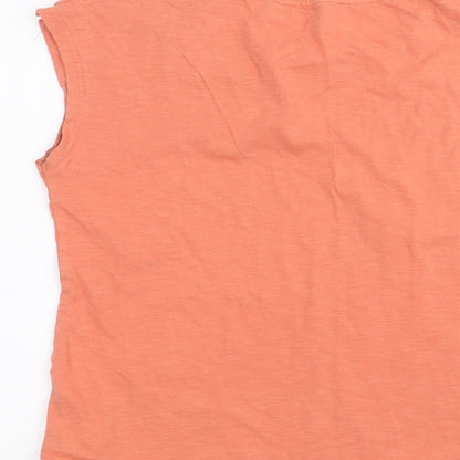 Womens UK Size 12 Dorothy Perkins Orange Basic T-Shirt