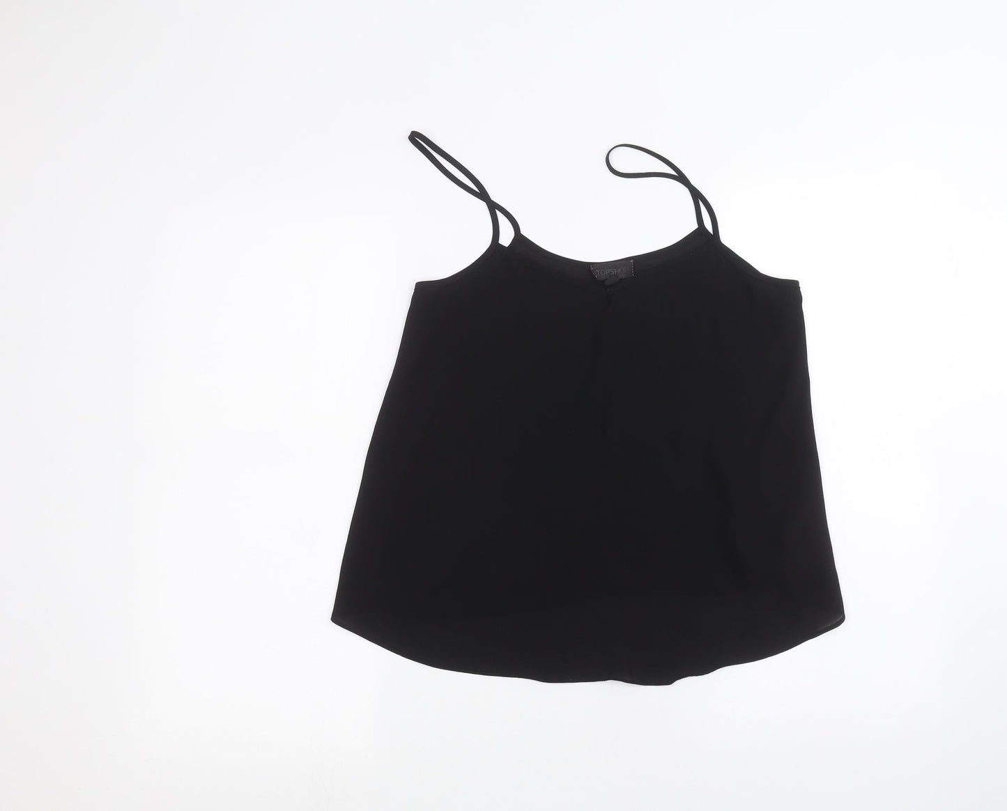 Womens UK Size 10 Topshop Black Basic Blouse