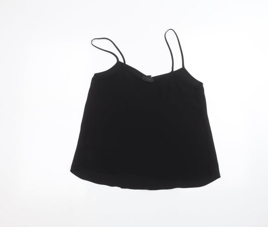 Womens UK Size 10 Topshop Black Basic Blouse