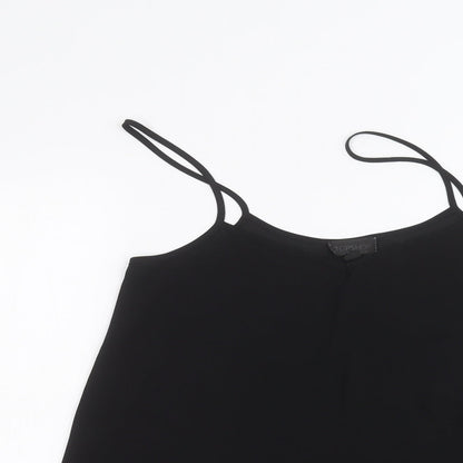 Womens UK Size 10 Topshop Black Basic Blouse