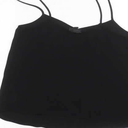 Womens UK Size 10 Topshop Black Basic Blouse