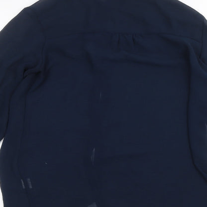 Womens UK Size 8 Atmosphere Blue Basic Button-Up