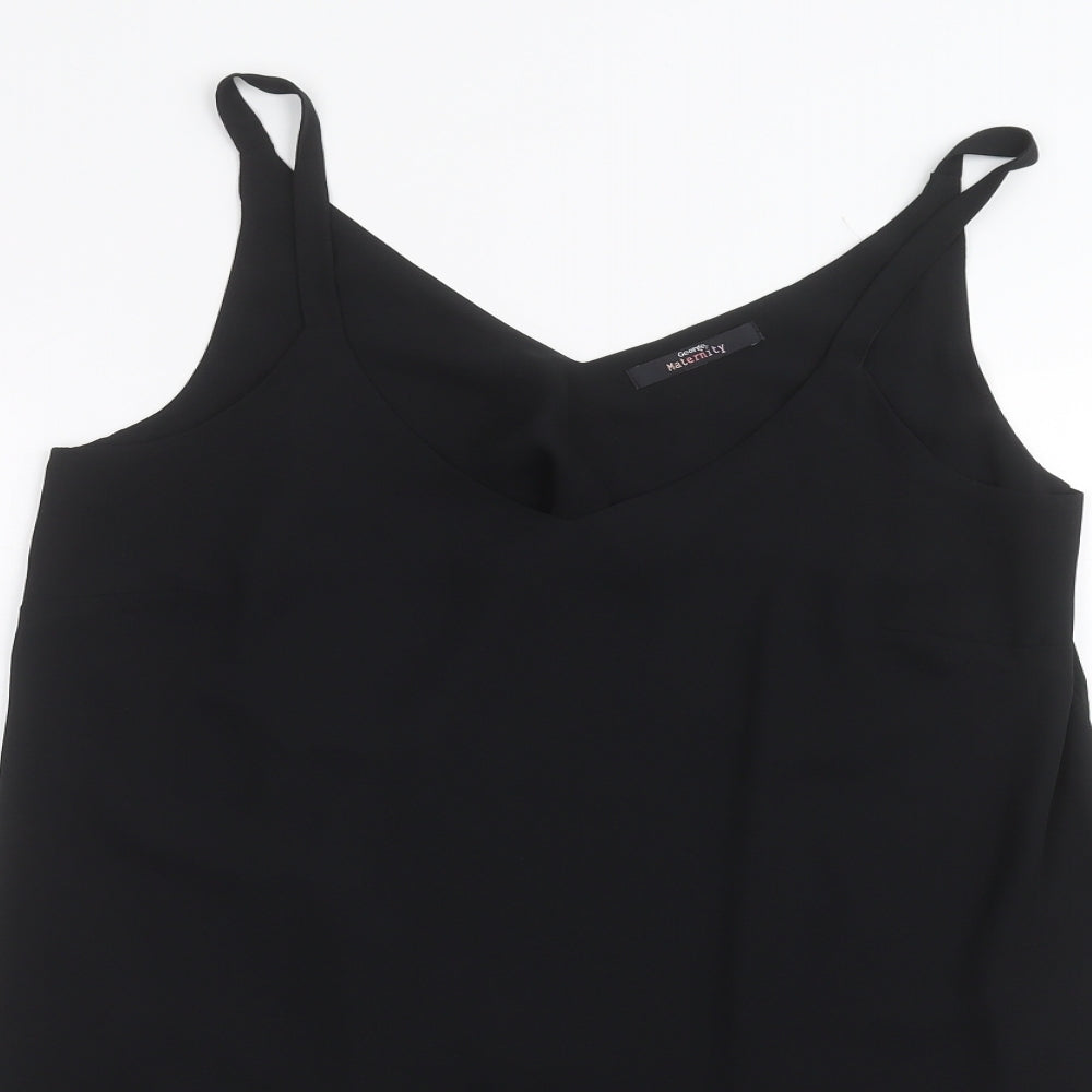 George Womens Black   Basic Blouse Size 8