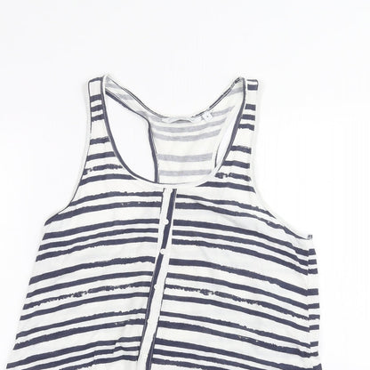 Womens UK Size 8 New Look White Basic Tank