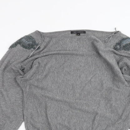 Womens UK Size 10 QED London Grey Pullover Jumper