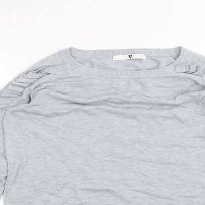 Very Womens Grey   Basic T-Shirt Size 10