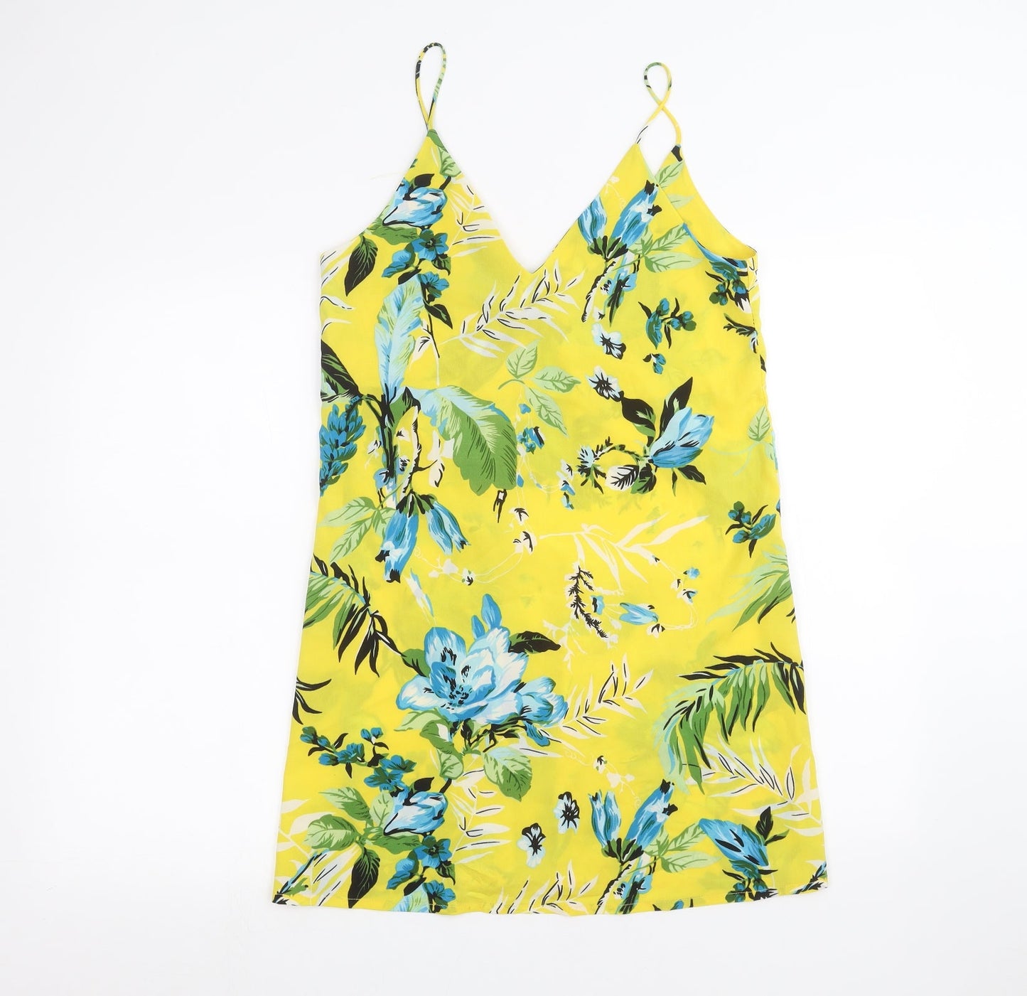 SheIn Womens Yellow Floral  Basic Blouse Size S