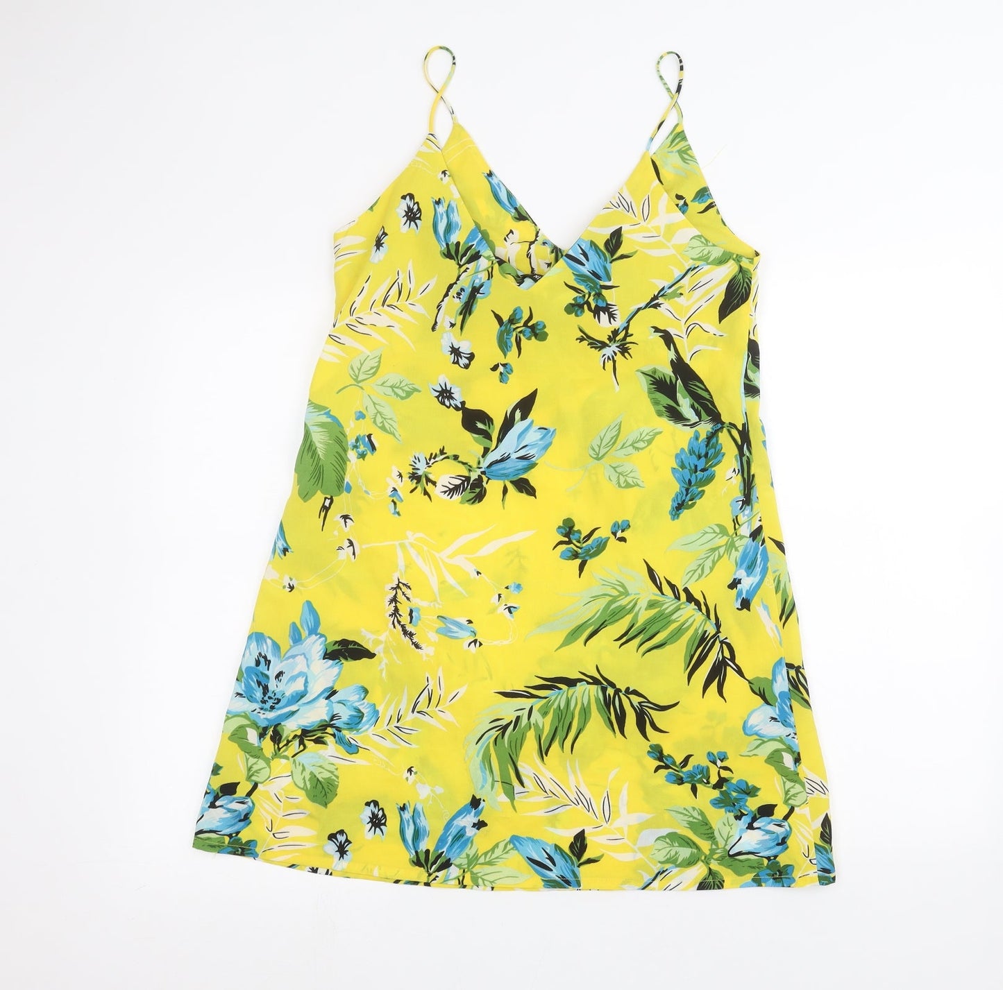 SheIn Womens Yellow Floral  Basic Blouse Size S