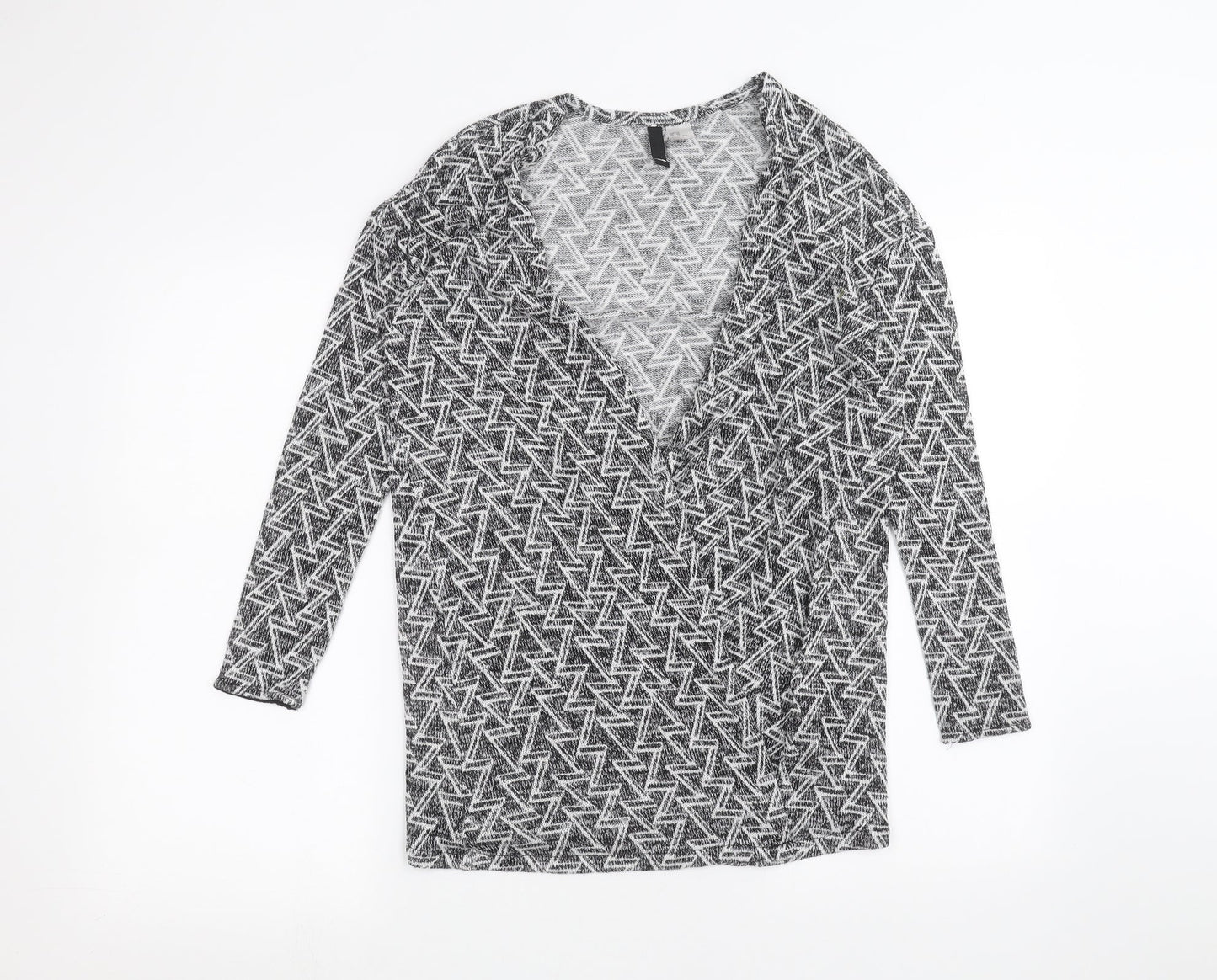 Womens UK Size XS H&M Black Cardigan Jumper