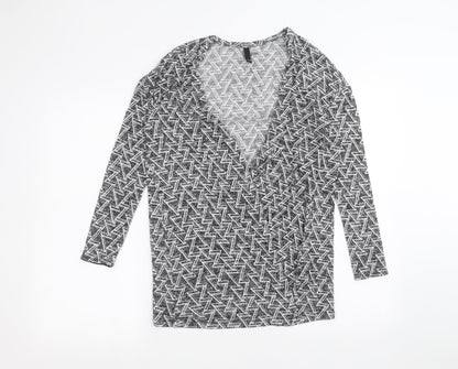 Womens UK Size XS H&M Black Cardigan Jumper