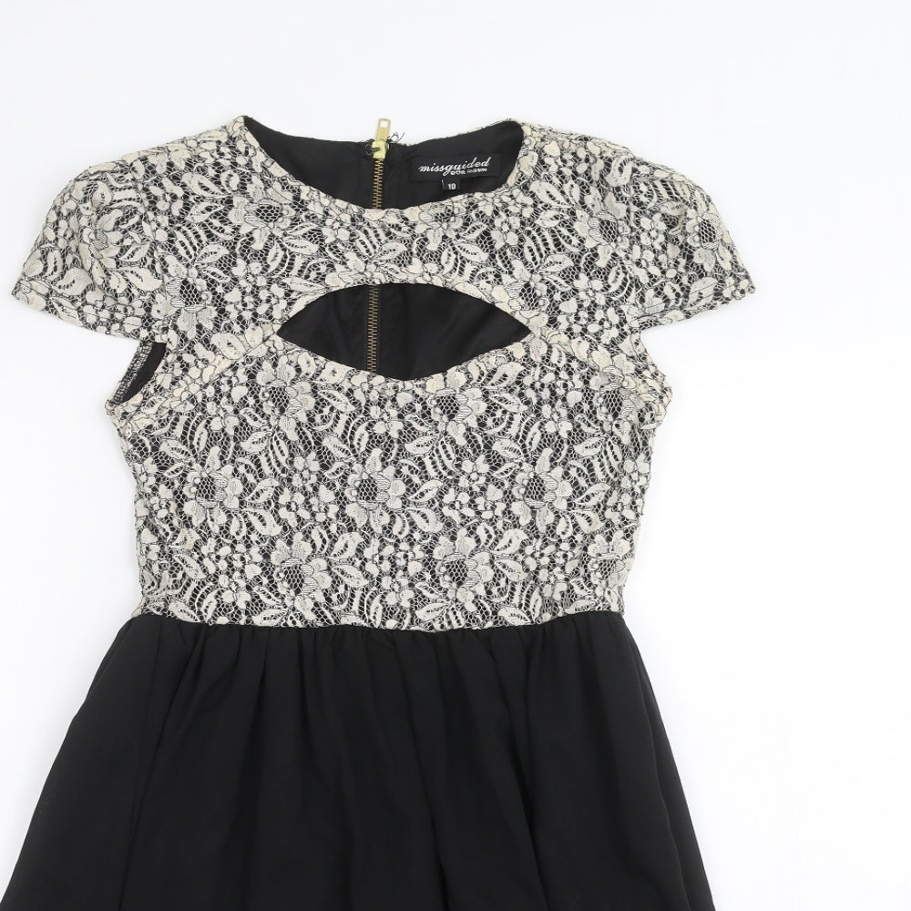 Missguided Womens Black   A-Line  Size 10