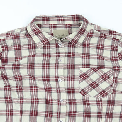 granite Womens Red Plaid  Basic Button-Up Size 12