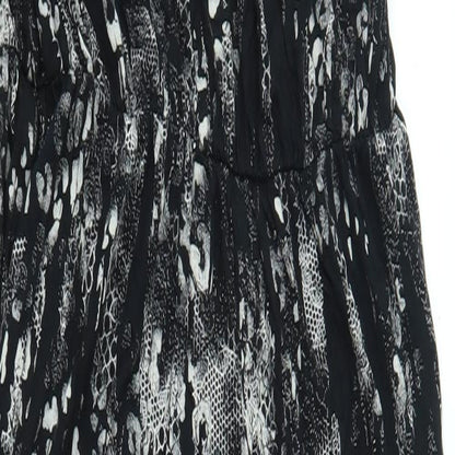 Crafted Womens Black Geometric  Jumpsuit One-Piece Size 8 L27 in