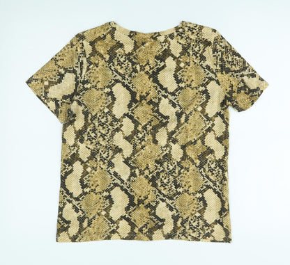 Womens UK Size XS H&M Gold Basic T-Shirt