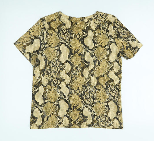 Womens UK Size XS H&M Gold Basic T-Shirt
