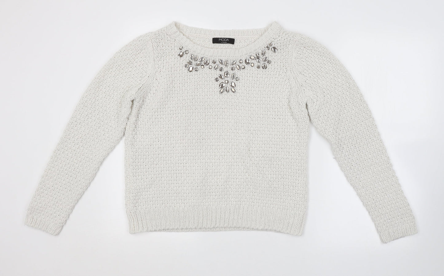 George Womens White   Pullover Jumper Size 12