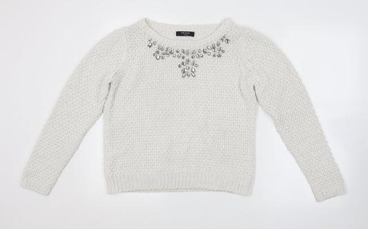George Womens White   Pullover Jumper Size 12