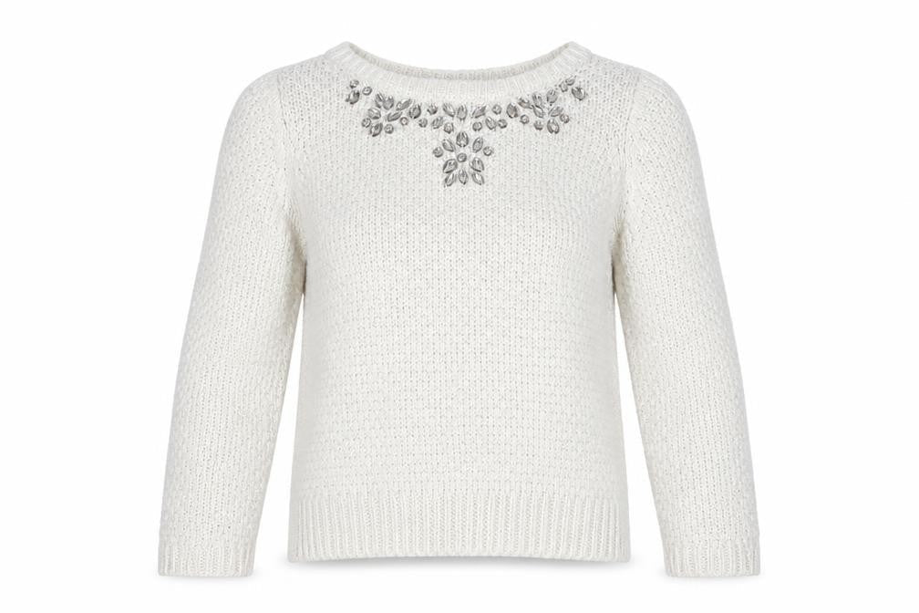 Womens UK Size 12 George White Pullover Jumper