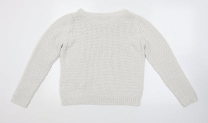 George Womens White   Pullover Jumper Size 12