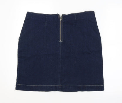 M&CO. Womens Blue   Straight & Pencil Skirt Size 14